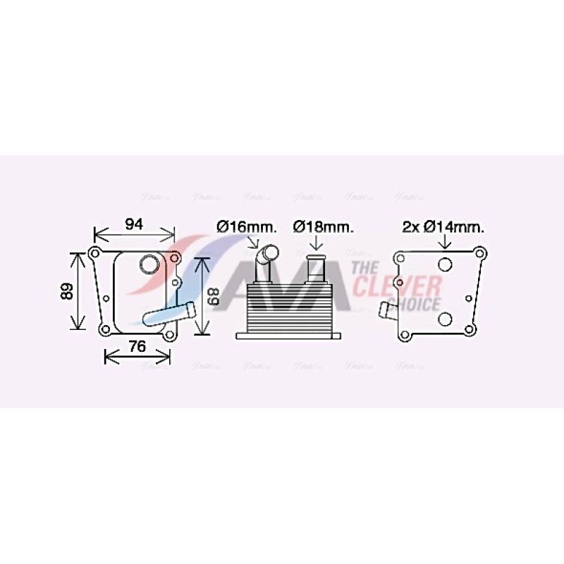 Radiateur d'huile AVA QUALITY COOLING FD3598 - Visuel 2