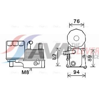 Boîtier, filtre à huile AVA QUALITY COOLING OEM 1212740