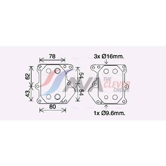 Radiateur d'huile AVA QUALITY COOLING OEM 6C1Q6B624AC