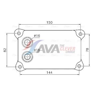 Radiateur d'huile AVA QUALITY COOLING OEM 1097629