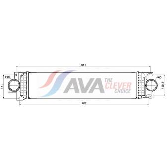 Intercooler, échangeur AVA QUALITY COOLING OEM DG936K775CC