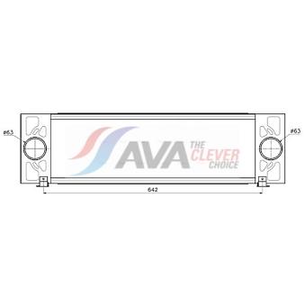 Intercooler, échangeur AVA QUALITY COOLING FD4704