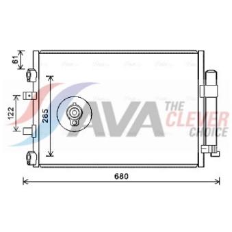 Condenseur, climatisation AVA QUALITY COOLING OEM AV6119710BA
