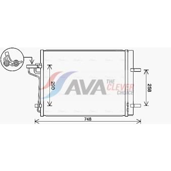 Condenseur, climatisation AVA QUALITY COOLING OEM DV6119710BC