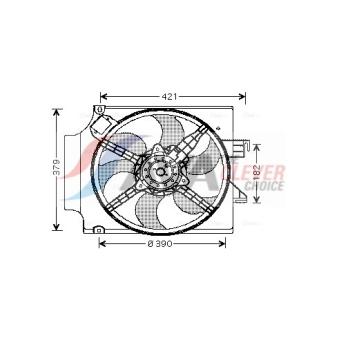 Ventilateur, refroidissement du moteur AVA QUALITY COOLING FD7513