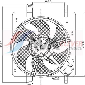 Ventilateur, refroidissement du moteur AVA QUALITY COOLING OEM 1092620