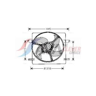 Ventilateur, refroidissement du moteur AVA QUALITY COOLING FD7516