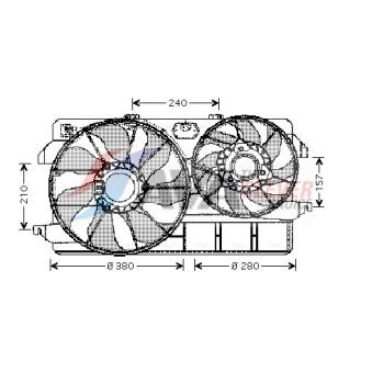 Ventilateur, refroidissement du moteur AVA QUALITY COOLING FD7535