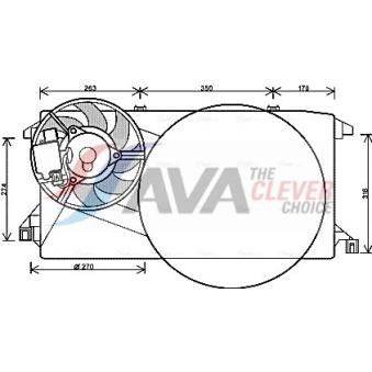 Ventilateur, refroidissement du moteur AVA QUALITY COOLING FD7545