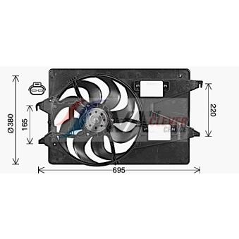 Ventilateur, refroidissement du moteur AVA QUALITY COOLING OEM 1331402