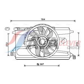 Ventilateur, refroidissement du moteur AVA QUALITY COOLING OEM 1521637