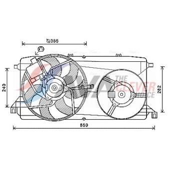 Ventilateur, refroidissement du moteur AVA QUALITY COOLING FD7580
