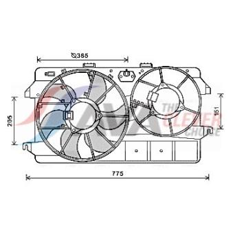 Ventilateur, refroidissement du moteur AVA QUALITY COOLING OEM 4540015