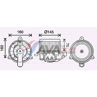 Moteur électrique, pulseur d'air habitacle AVA QUALITY COOLING OEM 2067889 Moteur électrique, pulseur d'air habitacle AVA QUALITY COOLING OEM 2067889