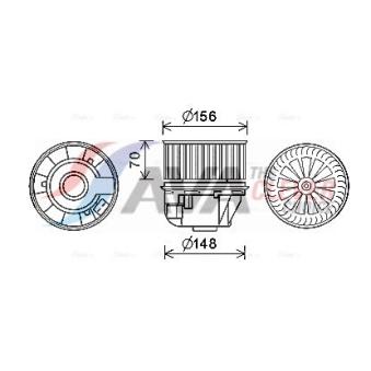 Moteur électrique, pulseur d'air habitacle AVA QUALITY COOLING FD8630