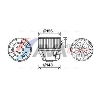 Moteur électrique, pulseur d'air habitacle AVA QUALITY COOLING [FD8634]