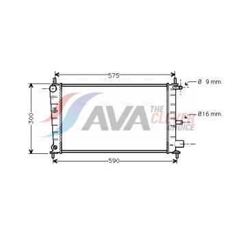 Radiateur, refroidissement du moteur AVA QUALITY COOLING OEM 1098809