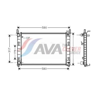 Radiateur, refroidissement du moteur AVA QUALITY COOLING FDA2324