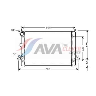 Radiateur, refroidissement du moteur AVA QUALITY COOLING FDA2396