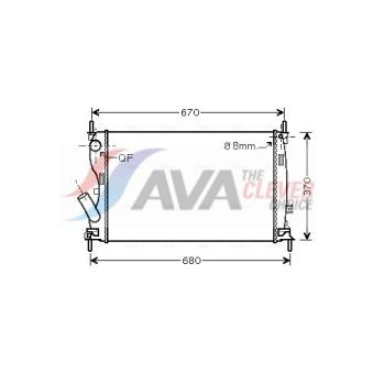 Radiateur, refroidissement du moteur AVA QUALITY COOLING OEM 1359244
