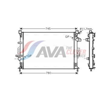 Radiateur, refroidissement du moteur AVA QUALITY COOLING FDA2422