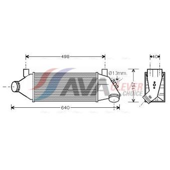 Intercooler, échangeur AVA QUALITY COOLING OEM 1C159L440BA Intercooler, échangeur AVA QUALITY COOLING OEM 1C159L440BA