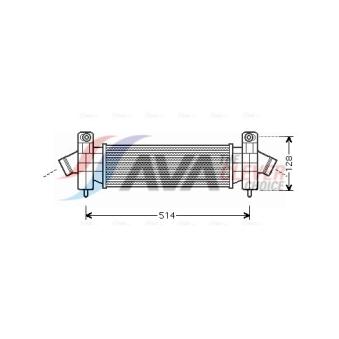Intercooler, échangeur AVA QUALITY COOLING OEM 1222890