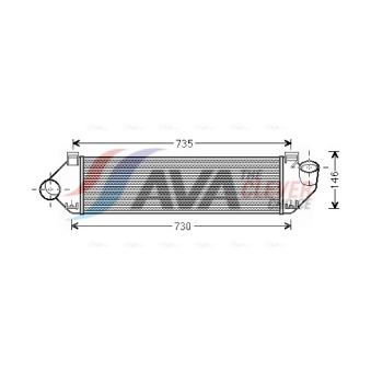 Intercooler, échangeur AVA QUALITY COOLING FDA4438