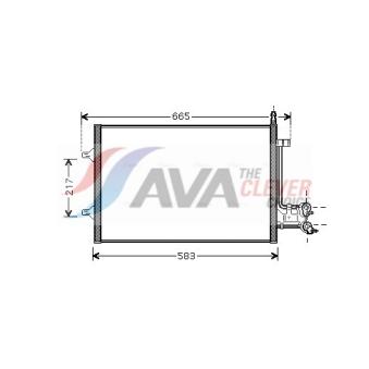 Condenseur, climatisation AVA QUALITY COOLING OEM 1334196