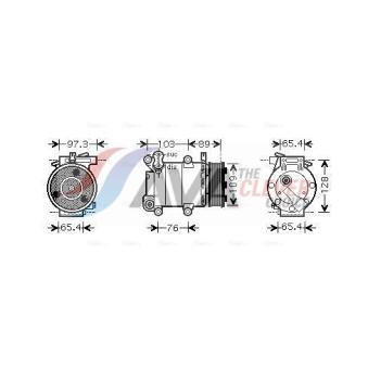Compresseur, climatisation AVA QUALITY COOLING OEM 8603651