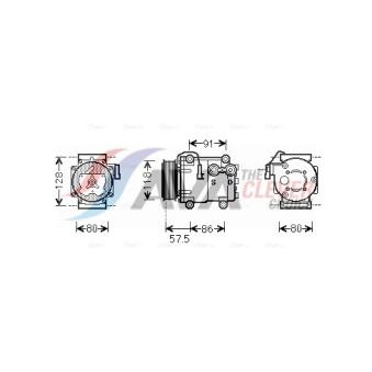 Compresseur, climatisation AVA QUALITY COOLING OEM 1536196