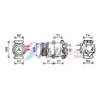 Compresseur, climatisation AVA QUALITY COOLING FDAK498