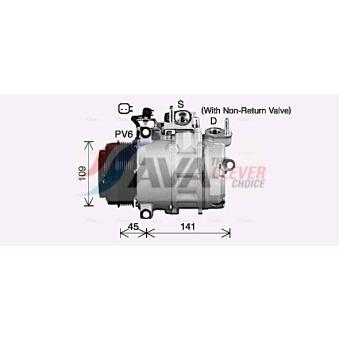 Compresseur, climatisation AVA QUALITY COOLING OEM f1f119d629ha