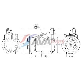 Compresseur, climatisation AVA QUALITY COOLING OEM F500RZWLA06
