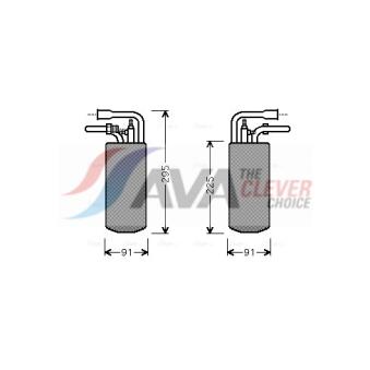 Filtre déshydratant, climatisation AVA QUALITY COOLING FDD384 Filtre déshydratant, climatisation AVA QUALITY COOLING FDD384