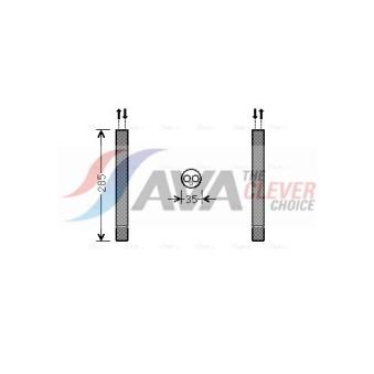 Filtre déshydratant, climatisation AVA QUALITY COOLING FDD599