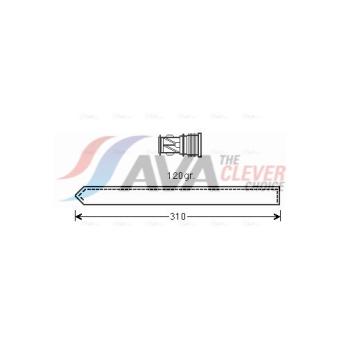 Filtre déshydratant, climatisation AVA QUALITY COOLING [FDD616]