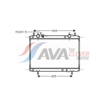 Radiateur, refroidissement du moteur AVA QUALITY COOLING FT2185