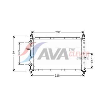 Radiateur, refroidissement du moteur AVA QUALITY COOLING OEM 7635141