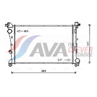 Radiateur, refroidissement du moteur AVA QUALITY COOLING OEM 51963267