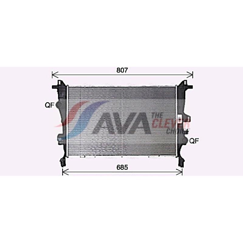 Radiateur, refroidissement du moteur AVA QUALITY COOLING FT2466 - Visuel 1