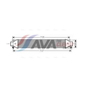 Intercooler, échangeur AVA QUALITY COOLING FT4392