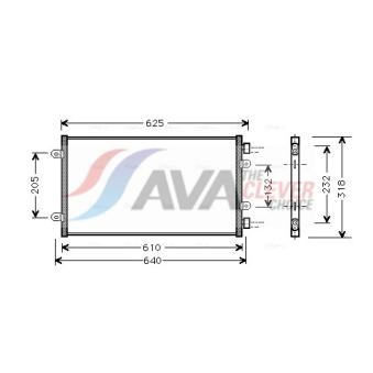 Condenseur, climatisation AVA QUALITY COOLING OEM 46787687 Condenseur, climatisation AVA QUALITY COOLING OEM 46787687
