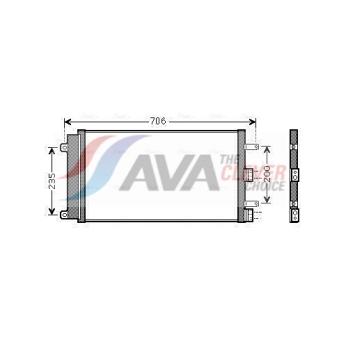 Condenseur, climatisation AVA QUALITY COOLING OEM 51801843 Condenseur, climatisation AVA QUALITY COOLING OEM 51801843