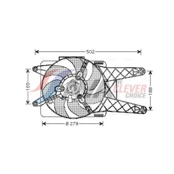 Ventilateur, refroidissement du moteur AVA QUALITY COOLING OEM 46789792