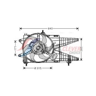 Ventilateur, refroidissement du moteur AVA QUALITY COOLING FT7536