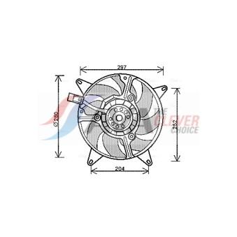 Ventilateur, refroidissement du moteur AVA QUALITY COOLING FT7544