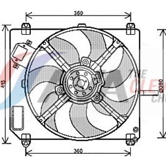 Ventilateur, refroidissement du moteur AVA QUALITY COOLING FT7551