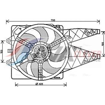 Ventilateur, refroidissement du moteur AVA QUALITY COOLING OEM 51820790
