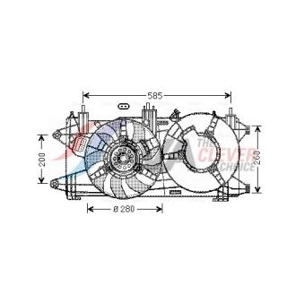 Ventilateur, refroidissement du moteur AVA QUALITY COOLING OEM 51755589 Ventilateur, refroidissement du moteur AVA QUALITY COOLING OEM 51755589